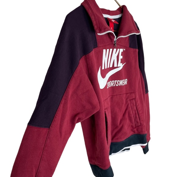 Nike Sportswear Colorblock Graphic Athletic Performance Pullover Sweatshirt - Picture 8 of 16